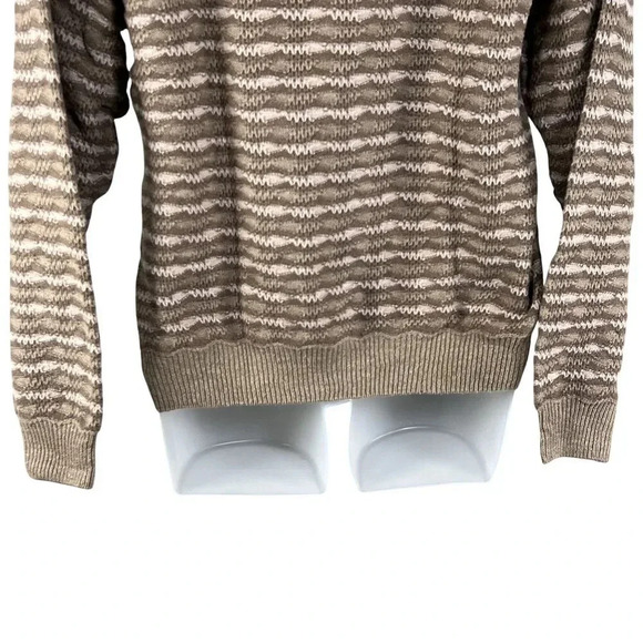 VTG Northern Isles Mens L Crewneck Sweater Ribbed Cuffs Hem Timeless Linen Blend - Picture 9 of 16